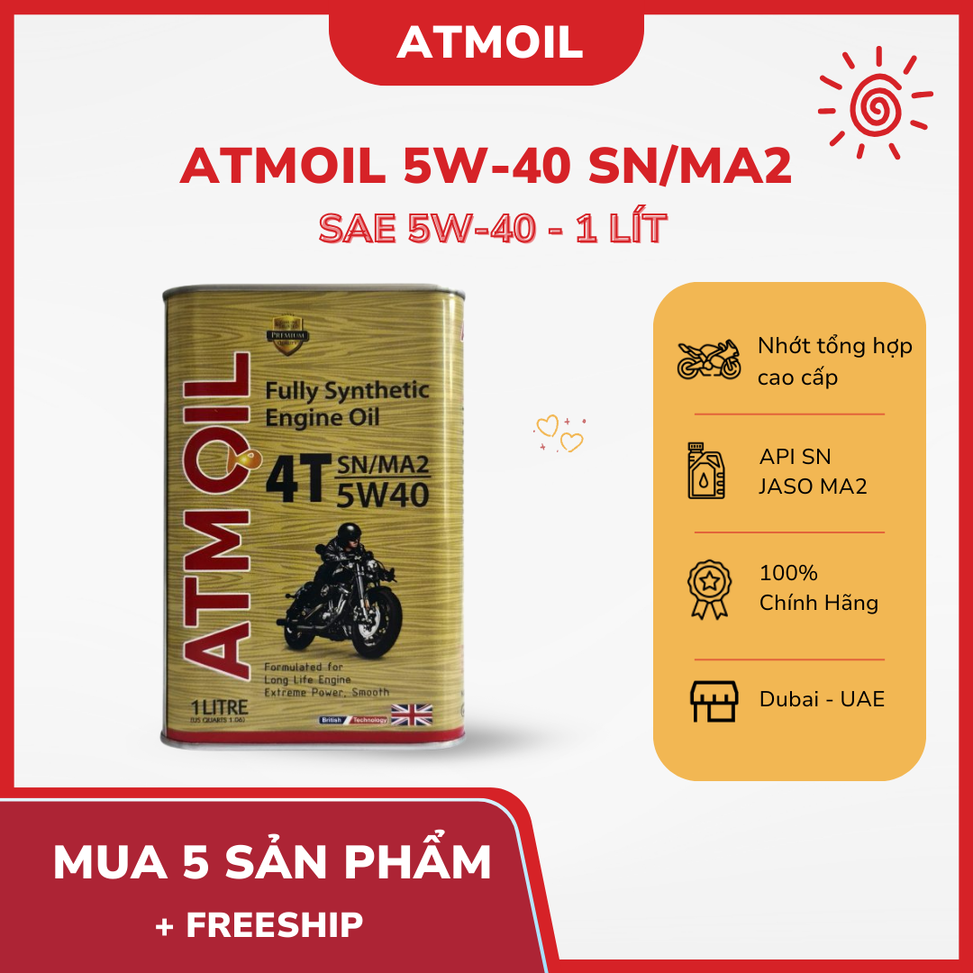 ATMOIL 5W-40 SN/MA2. 1 Lít