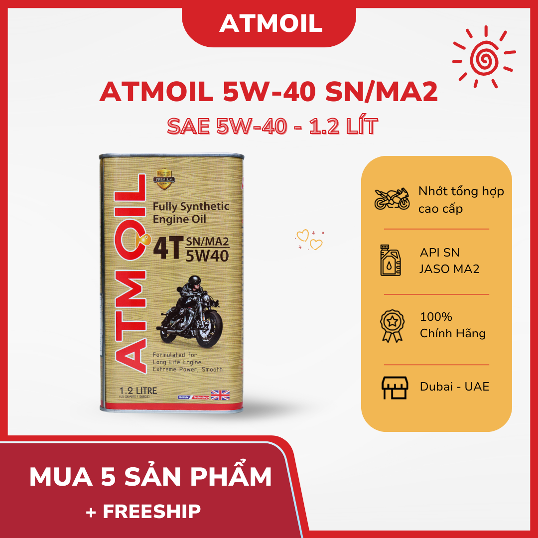 ATMOIL 5W-40 SN/MA2. 1.2 Lít